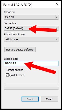 How to Format to Fat32 Windows 10?