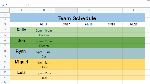 How to Create a Weekly Schedule in Excel?