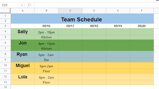 How to Create a Work Schedule in Excel?