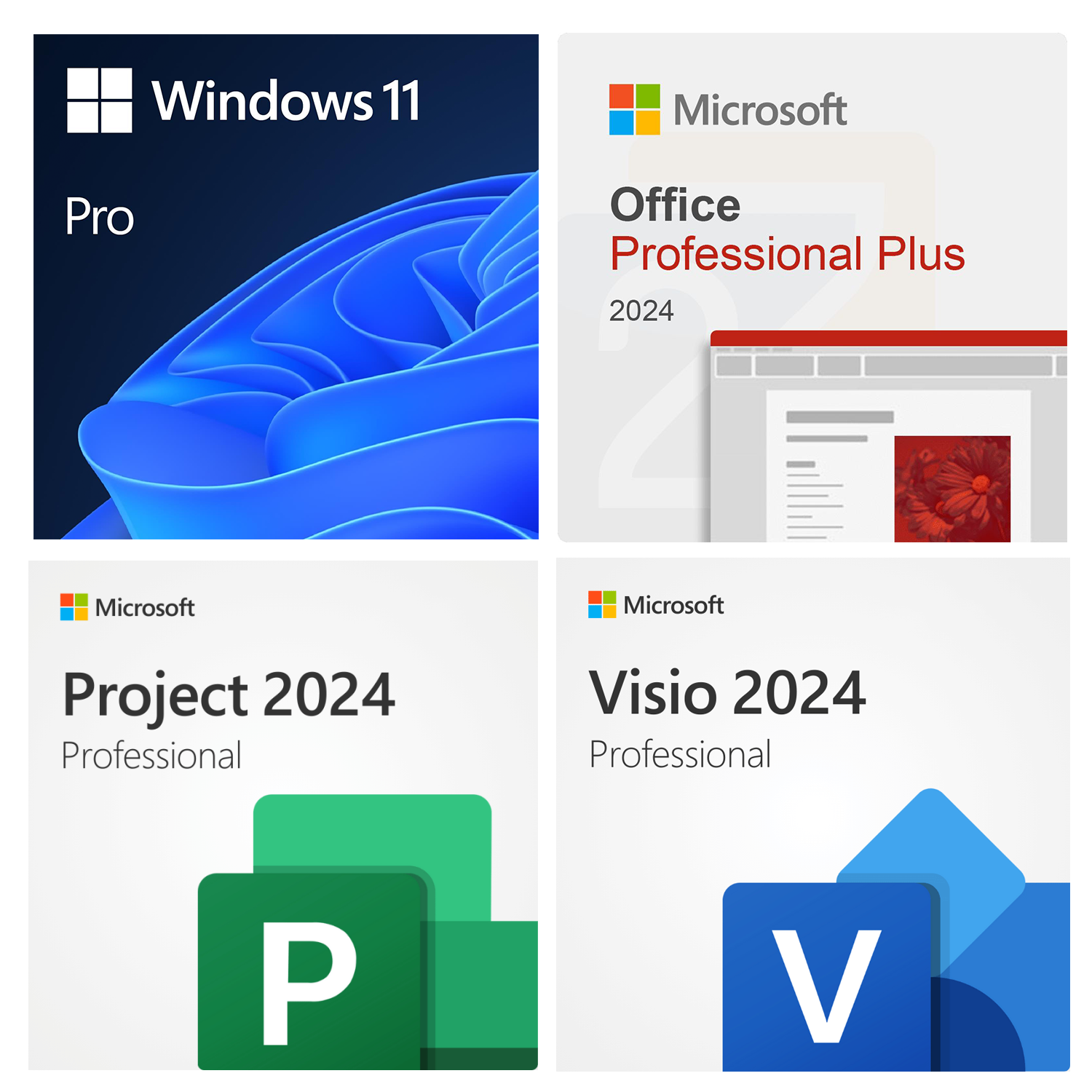 Win 11 Pro + Office 2024 ProPlus + Visio 2024 Pro + Project 2024 Pro