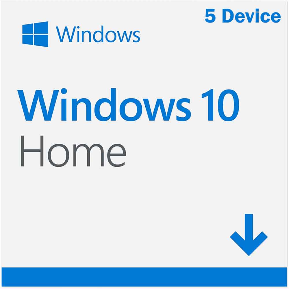 5U RETAIL  Windows 10 Home Product Key 32/64 Bit (Retail Version) Activates 5 Devices